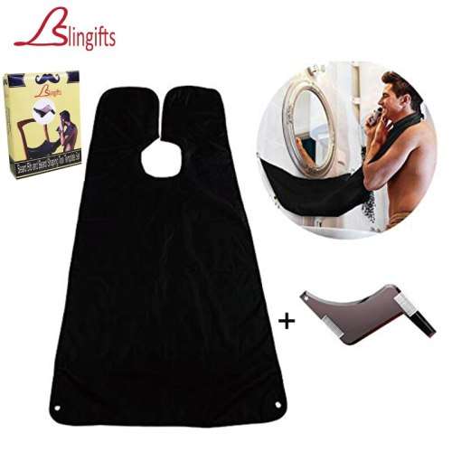 BEARD APRON AND BEARD SHAPING TOOL SET