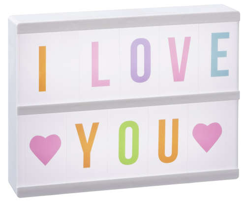 LED MESSAGE LIGHT UP BOX WITH COLOUR CARDS