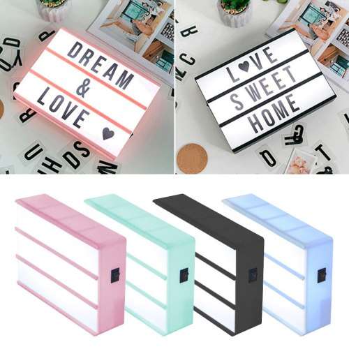 LED MESSAGE LIGHT UP BOX WITH COLOUR CARDS