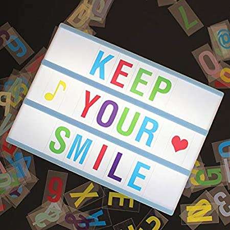 LED MESSAGE LIGHT UP BOX WITH COLOUR CARDS