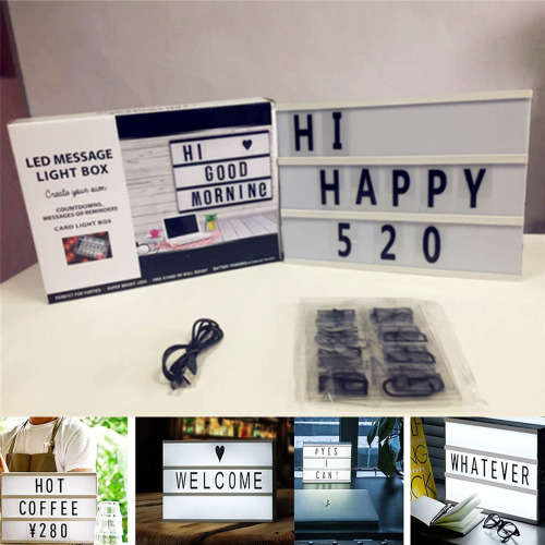 LED MESSAGE LIGHT UP BOX BLACK CARDS