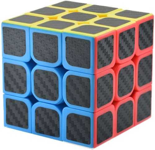 3X3 SPEED CUBE CARBON FIBRE STICKER