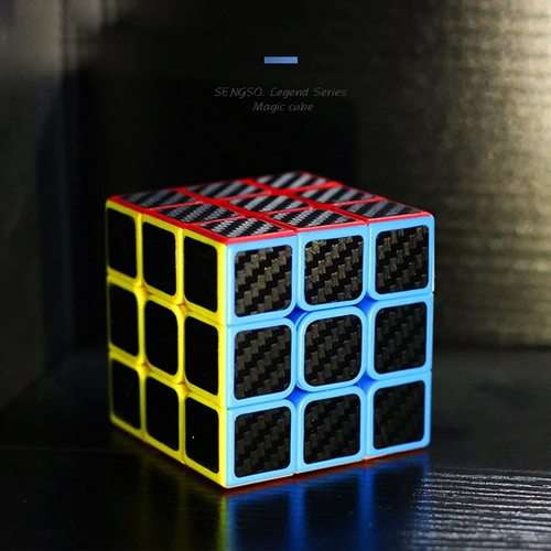 3X3 SPEED CUBE CARBON FIBRE STICKER