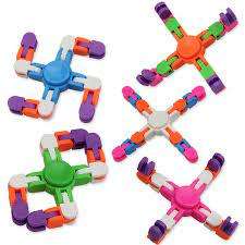 Wacky track Spinner mini Brain Teaser Spinner Toy snake puzzle snap click finger fidget toy