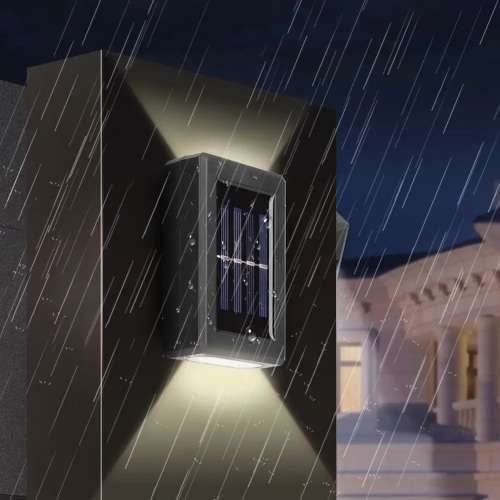 Solar Wall Light Up And Down Glow Wall Light Outdoor Garden Lamp Waterproof