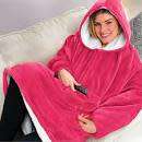 Ultra Plush Blanket Huggle Hoodie Winter Soft Warm Blend Fleece Jacket Sweatshirt Robe