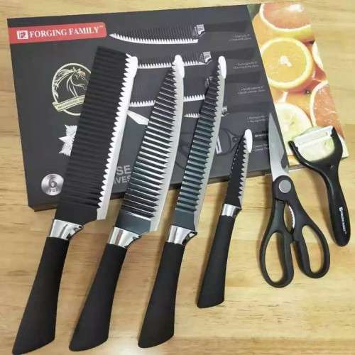 High Quality 6PCS Non Stick Multi Purpose Knife Set