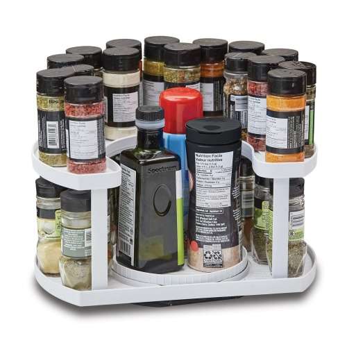 Spice Spinner Two-Tiered Shelf Spice Organizer