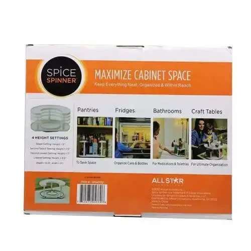 Spice Spinner Two-Tiered Shelf Spice Organizer