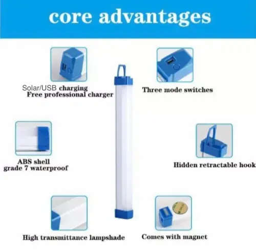 BK300 SOLAR TUBE RECHARGEABLE LIGHT