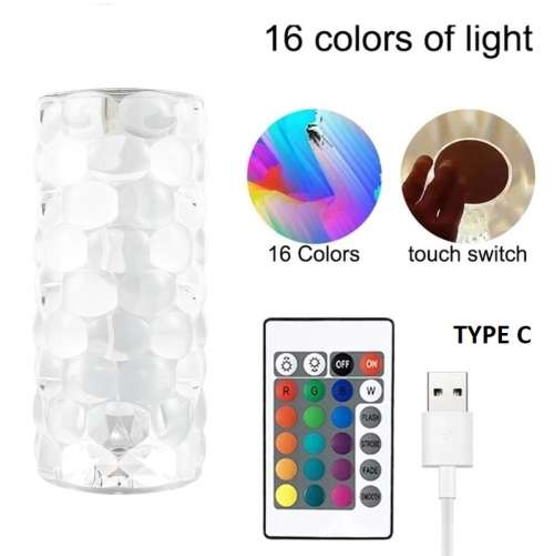 18CM RGB BUBBLE CRYSTAL LIGHT