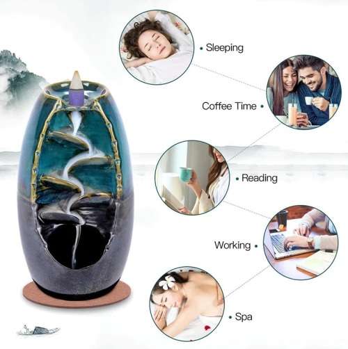 WATERFALL BACKFLOW INCENSE BURNER