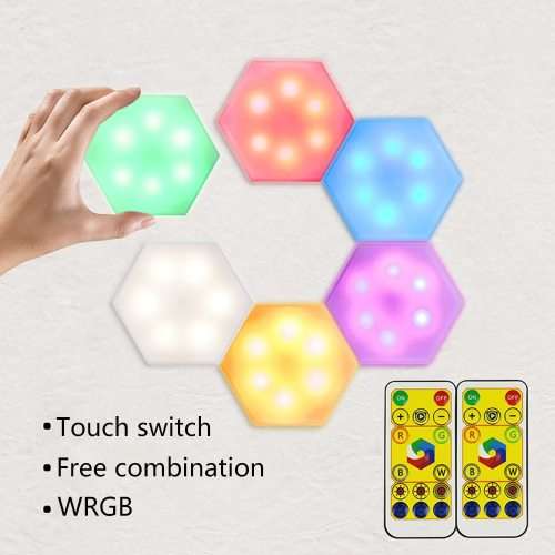 6PK RGB REMOTE STICKUP LIGHTS