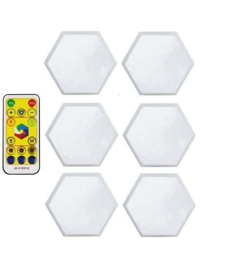 6PK RGB REMOTE STICKUP LIGHTS