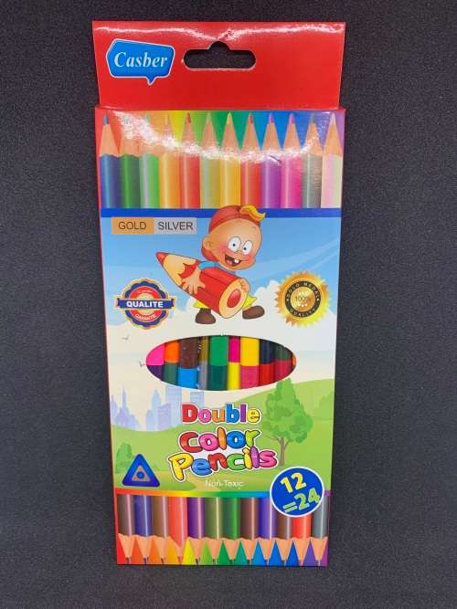 DOUBLE SIDED 12 COLOUR PENCILS