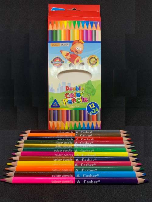 DOUBLE SIDED 12 COLOUR PENCILS