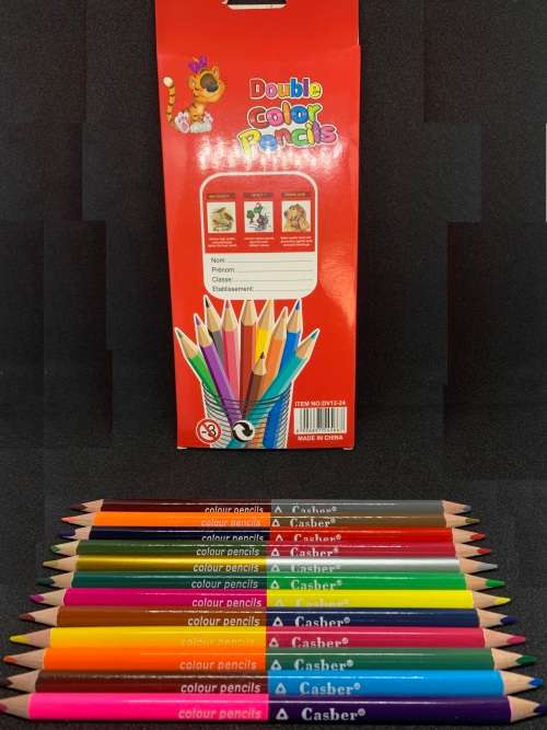 DOUBLE SIDED 12 COLOUR PENCILS