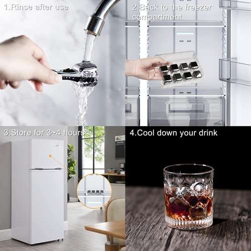 STAINLESS ICE CUBES 4 PACK