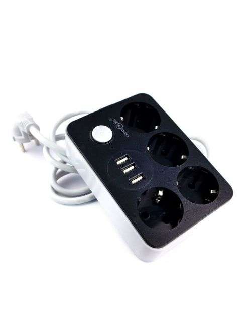 Multi 4 Socket + 3 USB