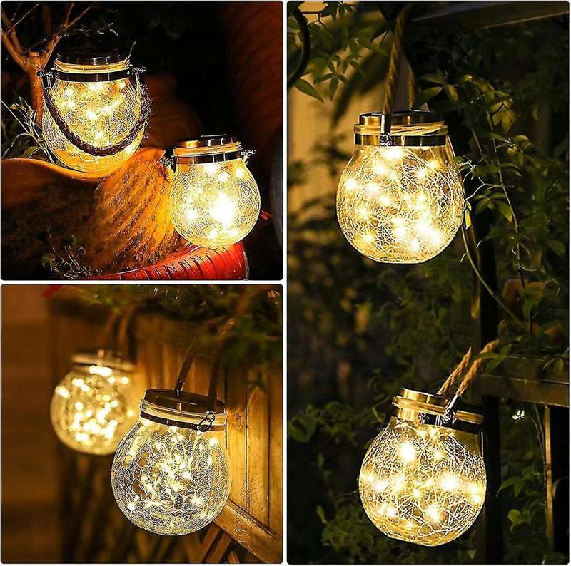 Solar Glass Hanging Decor Lights