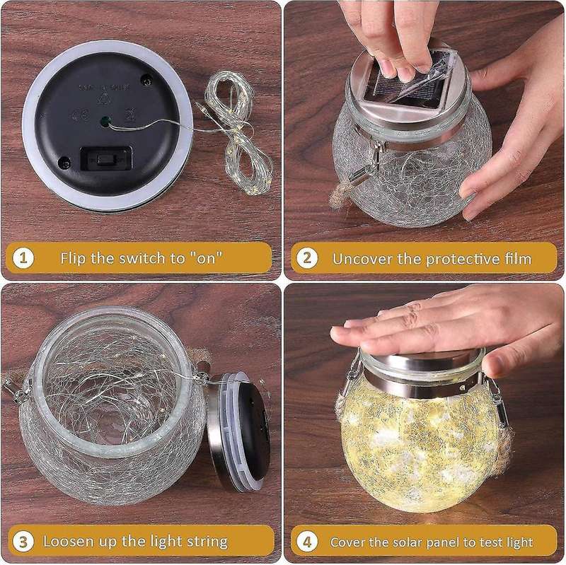 Solar Glass Hanging Decor Lights