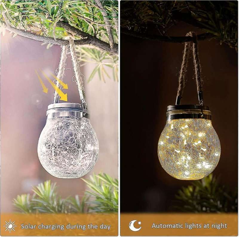 Solar Glass Hanging Decor Lights