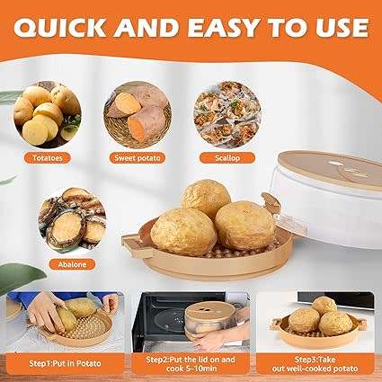 Delicious Potatoes Microwave Pot Cooker