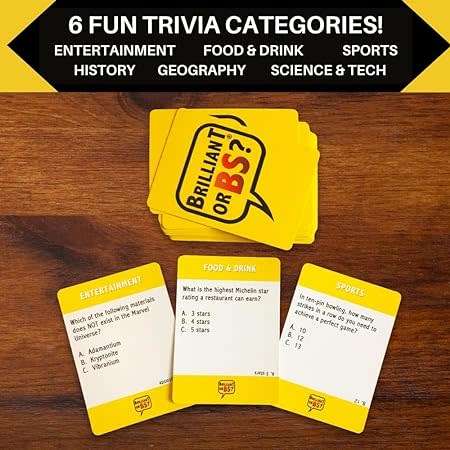 Brilliant or BS Card game