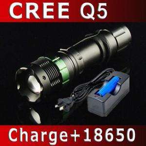 800Lm LED Flashlight Rechargeable Torch with Clip and Zoom