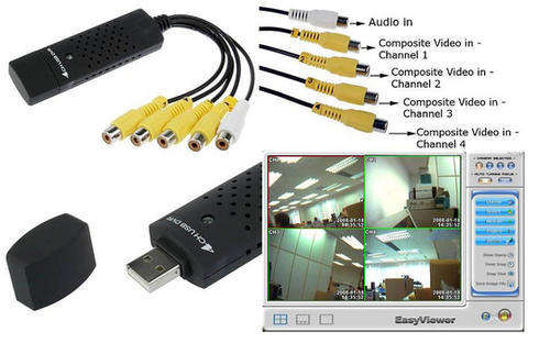 EasyCap 4 Channel USB DVR Surveillance System