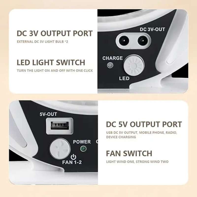 Solar Fan With Light