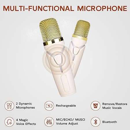 RGB Bluetooth Speaker With karaoke Mics