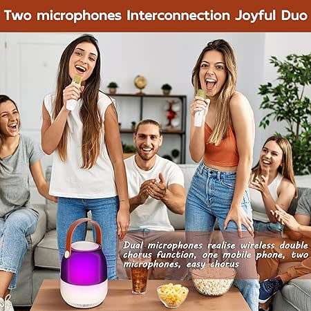 RGB Bluetooth Speaker With karaoke Mics