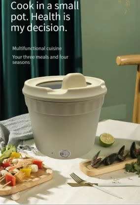 Portable Electric Cooking Cauldron Pot