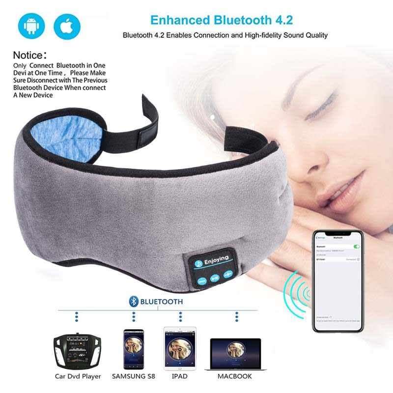 Soft Sleep Mask Bluetooth Wireless Music Goggles Headset