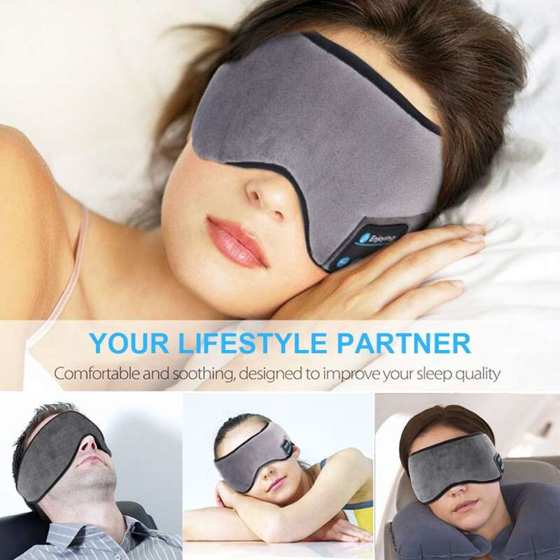 Soft Sleep Mask Bluetooth Wireless Music Goggles Headset