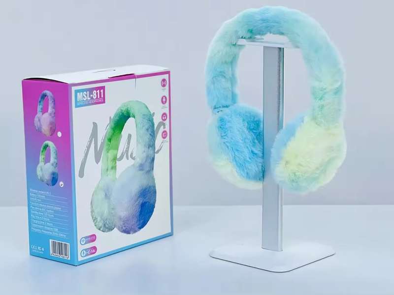 Wireless BT Fluffy Headset Earphones