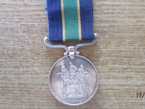 Rhodesian B S A Police Silver Long Service and Good Conduct medal