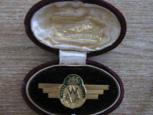 WW 11 South African WOMENS Aux. Air Force Pilots Wings Scarce item