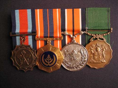 S A Defence Force Commendation Medal Group to a Captain including original official certificate