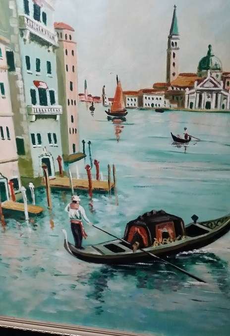 ART : OIL PAINTING : SIGNED : WOOD FRAME