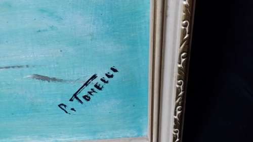 ART : OIL PAINTING : SIGNED : WOOD FRAME