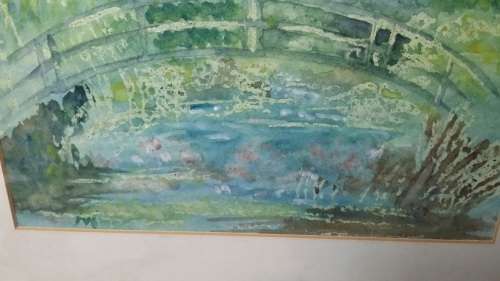 ART : WATER COLOURS SIGNED : WOOD AND GLASS FRAMED