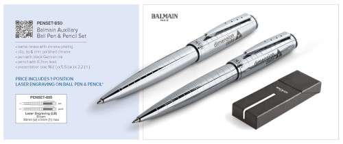 Balmain Auxillary Ball Pen & Pencil Set (PENSET-850)