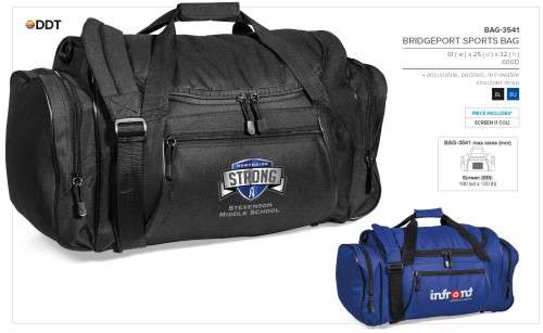 Bridgeport Sports Bag - Black (BAG-3541)