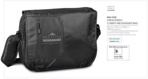 Crescendo Compu-Messenger Bag (BAG-3616)