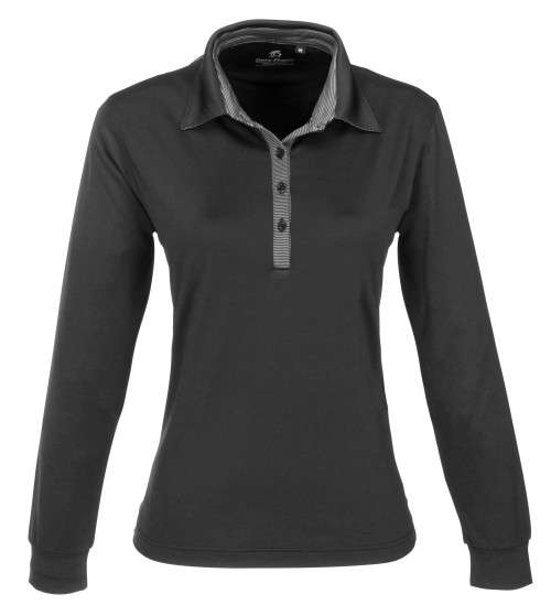Gary Player Ladies Long Sleeve Pensacola Golf Shirt - Black (GP-7461)