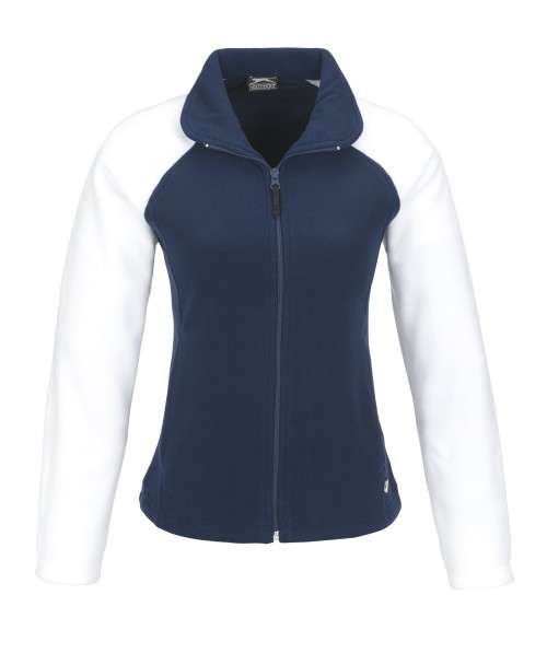 Slazenger Storm Ladies Micro Fleece Jacket - Navy with White (SLAZ-2104)