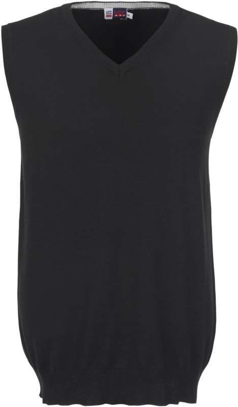US Basic Mens Sleeveless Trenton V-Neck Jersey - Black (BAS-4754)
