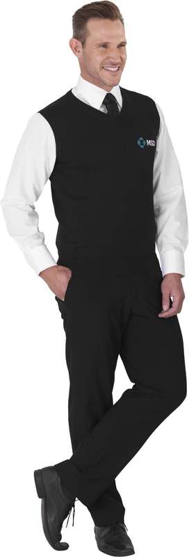US Basic Mens Sleeveless Trenton V-Neck Jersey - Black (BAS-4754)